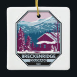 Breckenridge Colorado Winter Ski Area Julgransprydnad Keramik<br><div class="desc">Breckenridge Winter art-design som visar vinterlandskapet.</div>