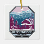 Breckenridge Colorado Winter Ski Area Julgransprydnad Keramik<br><div class="desc">Breckenridge Winter art-design som visar vinterlandskapet.</div>
