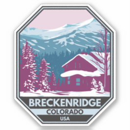 Breckenridge Colorado Winter Ski Area Klistermärken