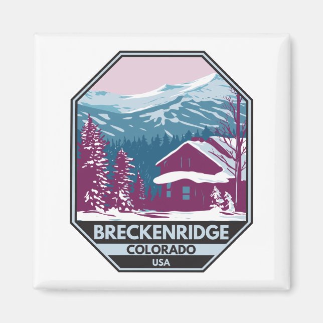 Breckenridge Colorado Winter Ski Area Magnet (Framsidan)