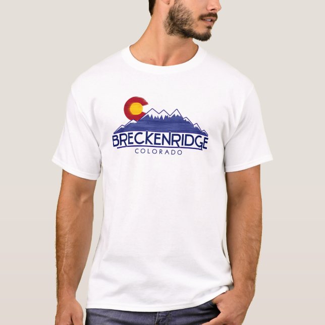 Breckenridge Colorado wood mountains shirt T Shirt (Framsida)