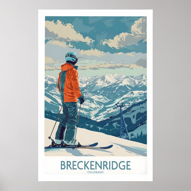 Breckenridge skidtryck - Colorado 1 Poster (Framsidan)
