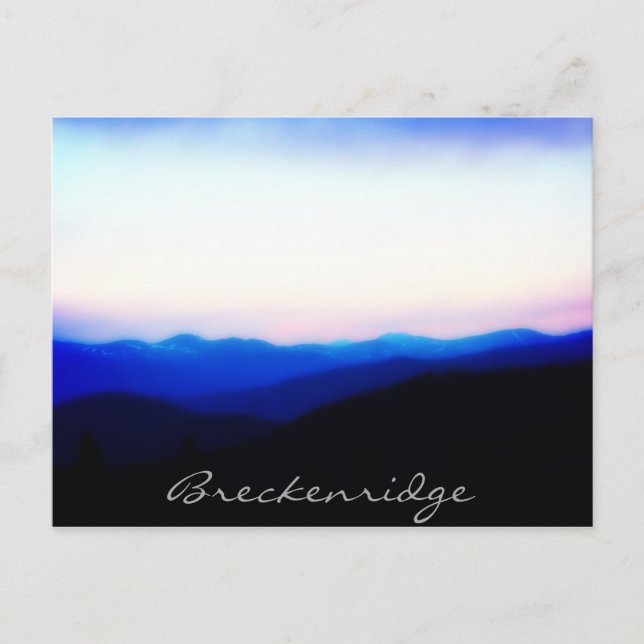 Breckenridge Ten Mile Range Sunset Postcard Vykort (Framsida)