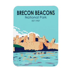 Brecon Beacons nationalpark Caerphilly Castle Magnet
