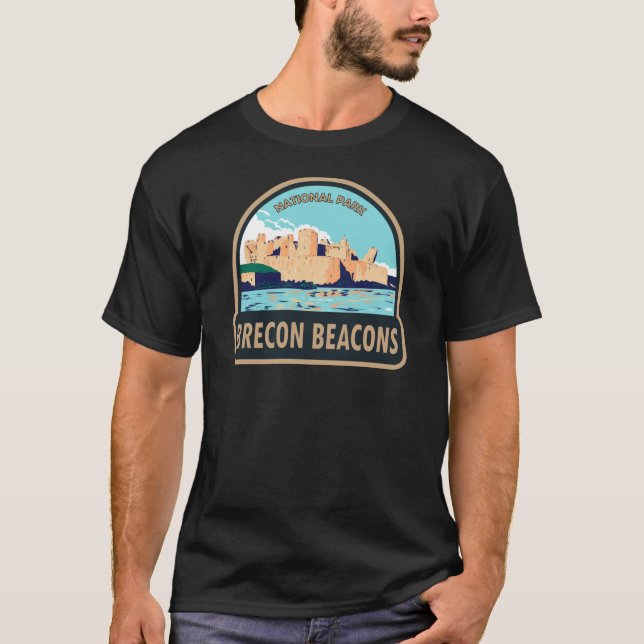 Brecon Beacons nationalpark Caerphilly Castle T Shirt (Framsida)