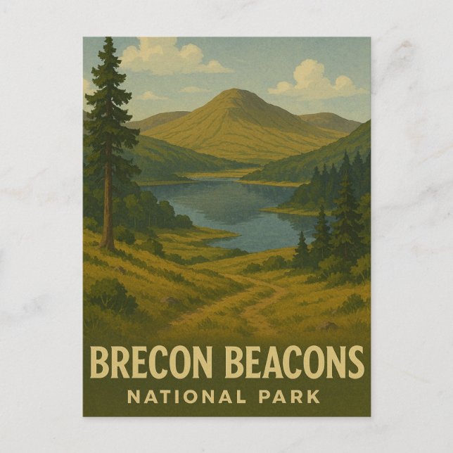 Brecon Beacons nationalpark Vykort (Framsida)
