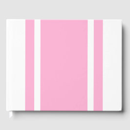 Bred Chic Mjuk Rosa Tävla Rand på Crisp White Gästböcker