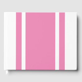 Bred Elegant Rosa Tävla Rand på Crisp White Gästböcker