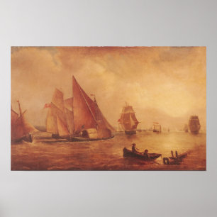 Bred flodmynning av Thamesen och Medwayen Poster
