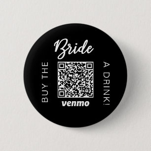 Bred Köp en drink med QR-kod Venmo Black Knapp