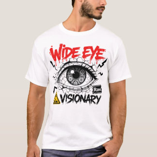 Bred Ögon Visionär Rå Streetwear Grafik T Shirt