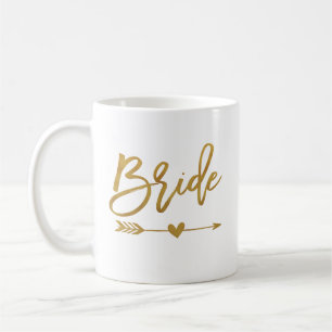 Bred, smal och hjärtfaux guld foil kaffemugg
