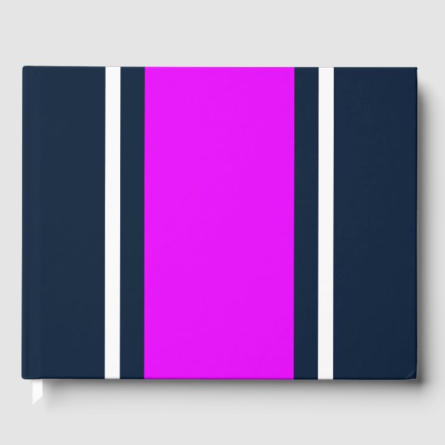 Bred Tropical Rosa White Tävla Rand på marinavdeln Gästböcker (Framsida)