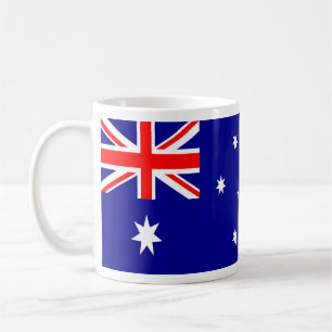 Bred version för australiensisk flaggamugg kaffemugg