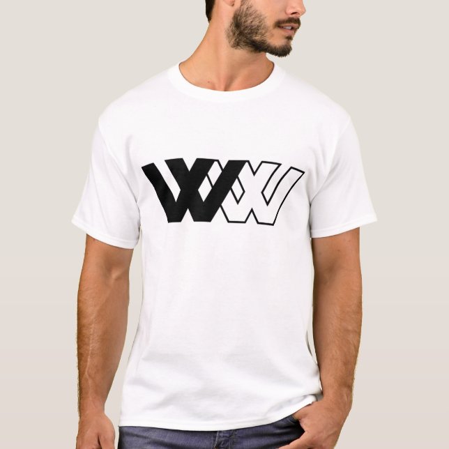 Bred vit tee shirt (Framsida)