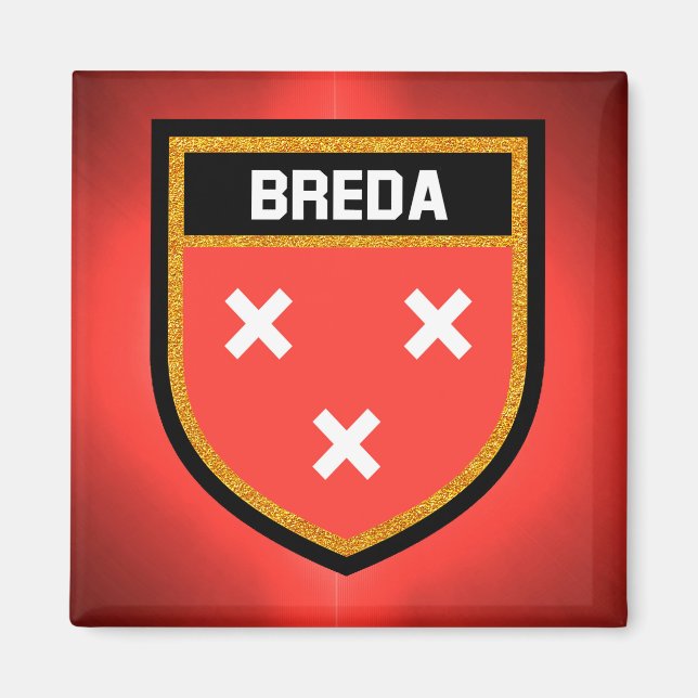 Breda Flagga Magnet (Framsidan)
