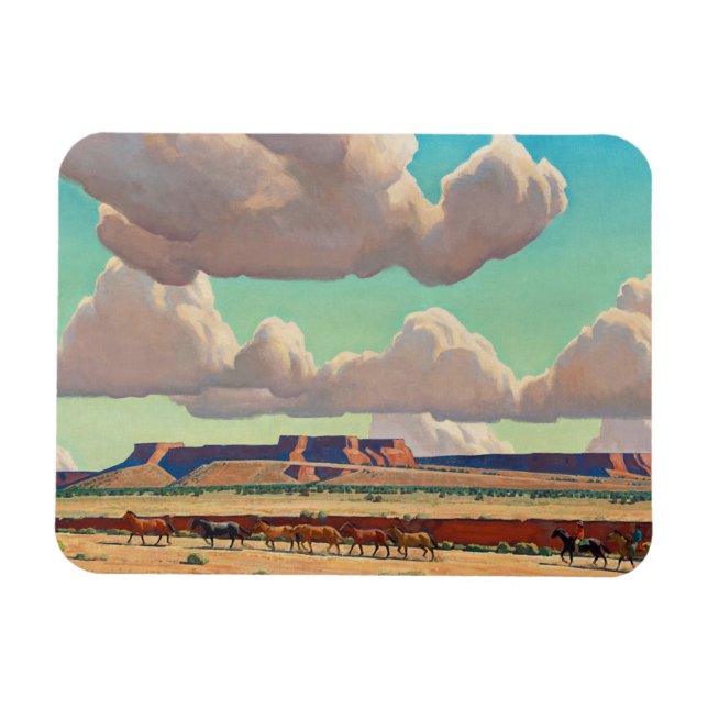 Bredband i Navajo av Maynard Dixon Magnet (Horisontell)