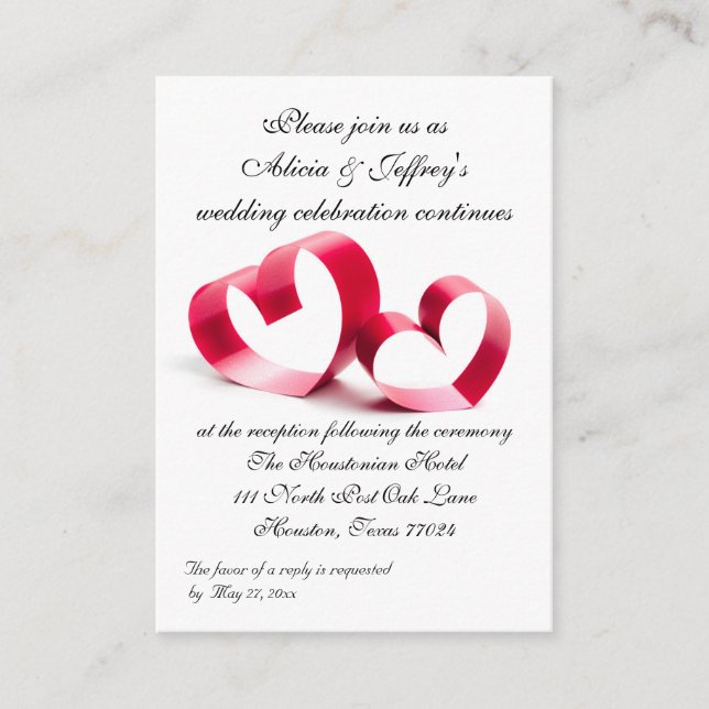 Bredbandshärdar Bröllopmottagning Tilläggskort (Framsida)