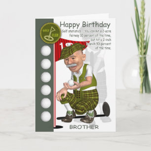 Bredbandskort Golfer Birthday Greeting Card Kort