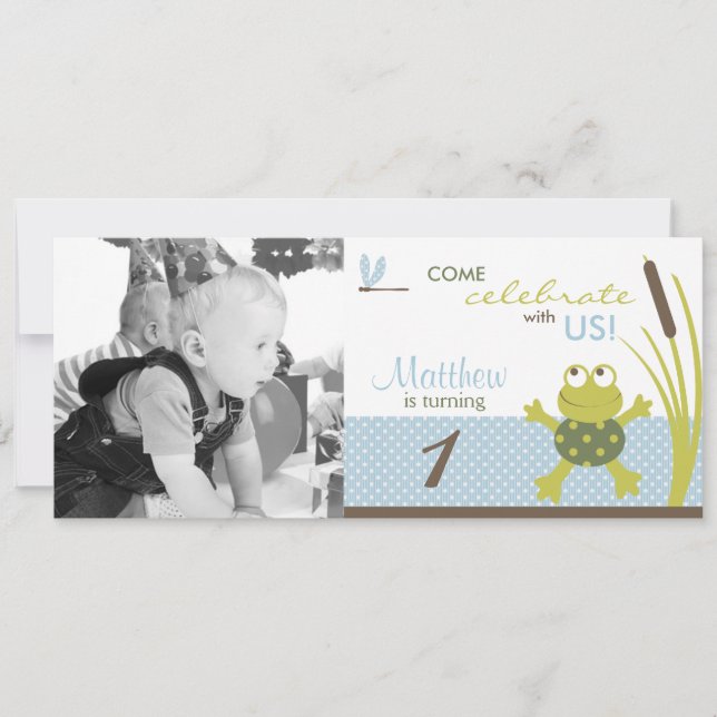 Bredbandssimning Fotomall födelsedag Inbjudningar (Framsida)