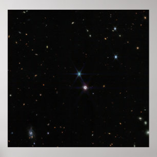 Bredbild av planeten Neptunus med James Webb Poster