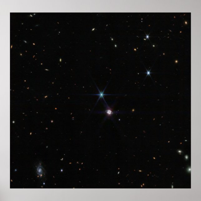 Bredbild av planeten Neptunus med James Webb Poster (Framsidan)