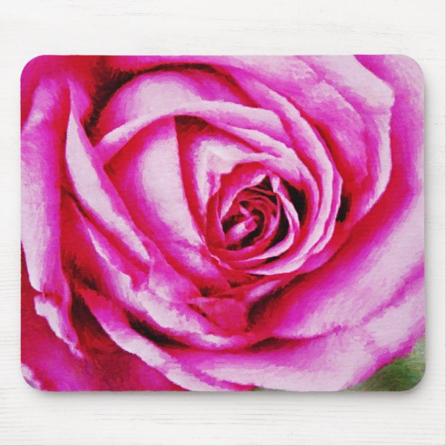 Bredbildsmatta för Bright Rosa ros Musmatta (Framsidan)