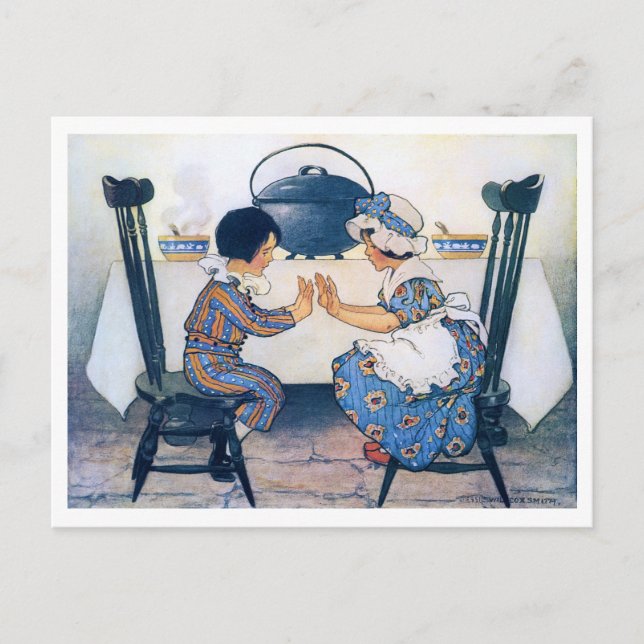 Bredbönsoppa, Jessie Willcox Smith Vykort (Framsida)