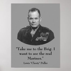Bredbröstad" Puller för General Lewis " -- Flotta Poster