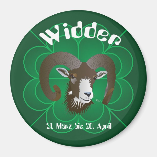 Bredd 21. März bis 20. April Magnet (Framsidan)