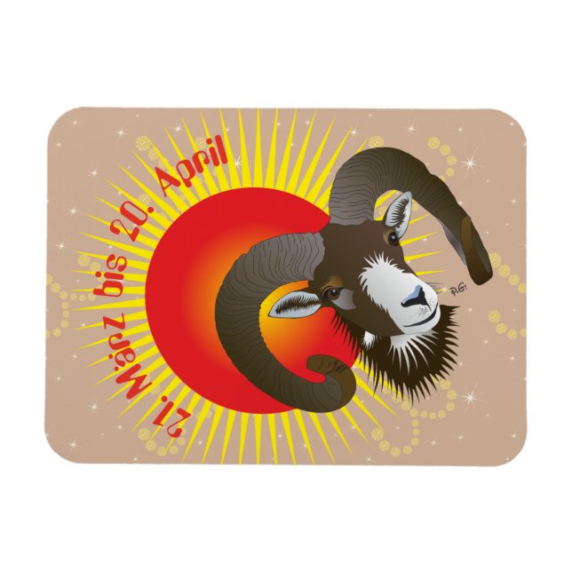 Bredd 21. März bis 20. April Premium Flexi Magnet (Horisontell)