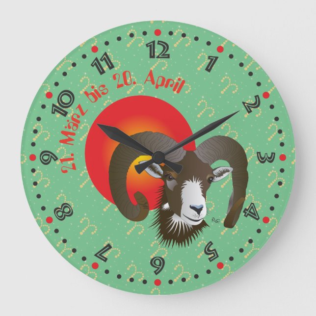 Bredd 21. März bis 20. April Uhr Stor Klocka (Framsida)