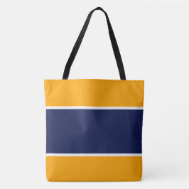 Bredd blå Rand på gyllene Gult Tygkasse