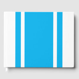 Bredd Chic Himlar Blue Tävla Rand på Crisp White Gästböcker