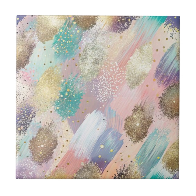 Bredd diagonal Brushstroke Mönster Kakelplatta (Framsidan)