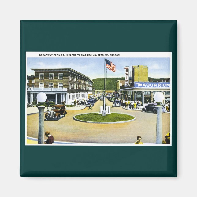 Bredd från Tåls end Turn-A-Round, Seaside,OR Magnet (Framsidan)