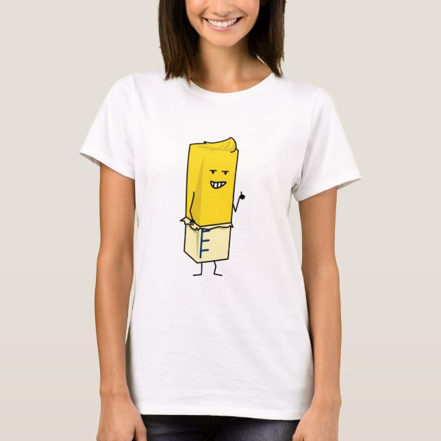 Bredd smör på Buttery pinne av lyckliga tum för T-shirt (Framsida)