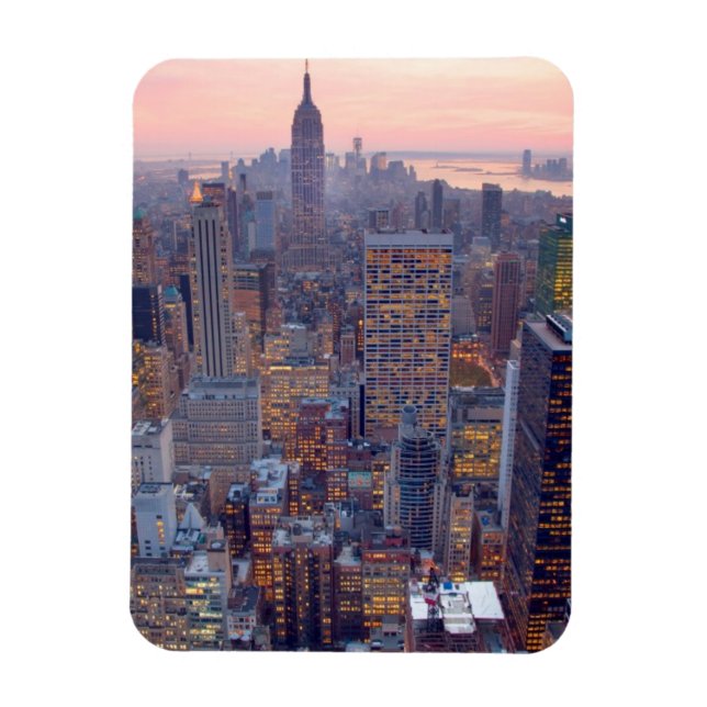 Bredd syn på Manhattan vid sunset Magnet (Vertikal)