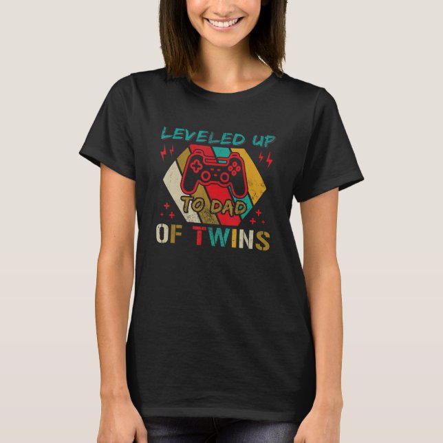 Bredd upp till Pappa av Twillingarnas videospel T Shirt (Framsida)