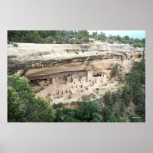 Bredd vy för Cliff Palace Poster