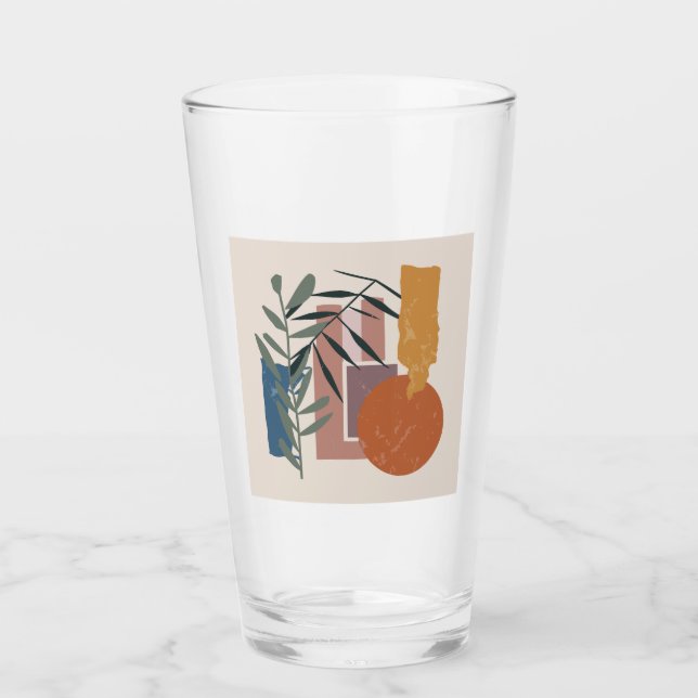 Bredda former och staplar glaskopp (Framsida)