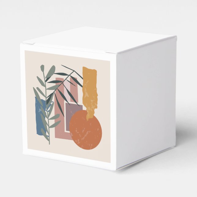 Bredda former och staplar presentaskar (Framsidan Sidan)