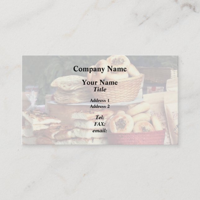 Bredder på jordbrukarens marknad visitkort (Framsida)