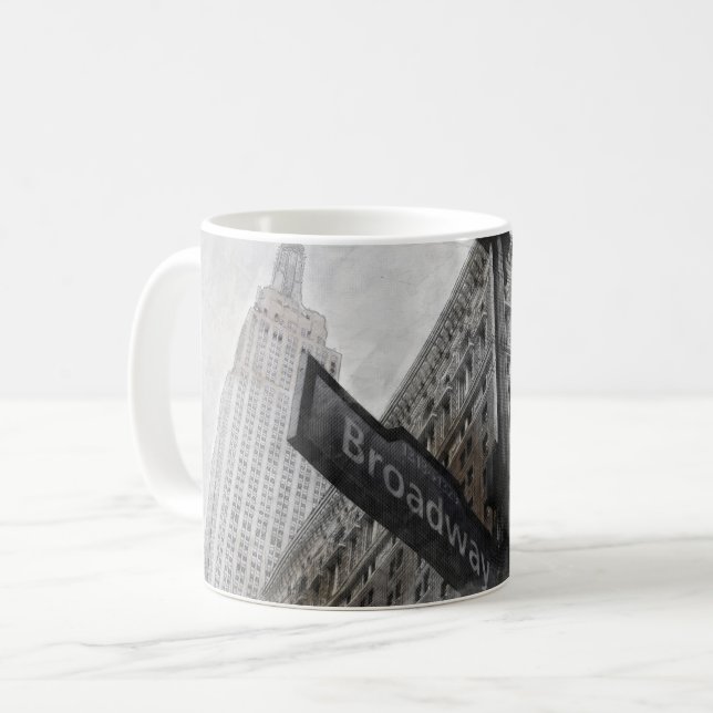 Breddhörnskylt, NYC, USA Kaffemugg (Framsida vänster)