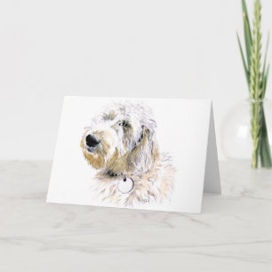Breder smör på det Labradoodle hälsningkortet Kort