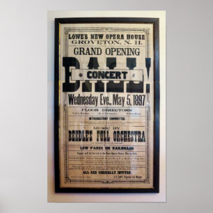 Bredsida 1897 för Repro boktryckteater Poster