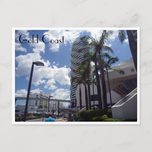 bredstrand guld kusten vykort (Framsida)