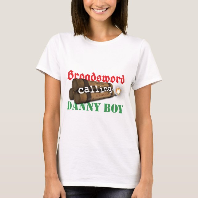 Bredsvärd som kallar den Danny pojken Tee Shirt (Framsida)
