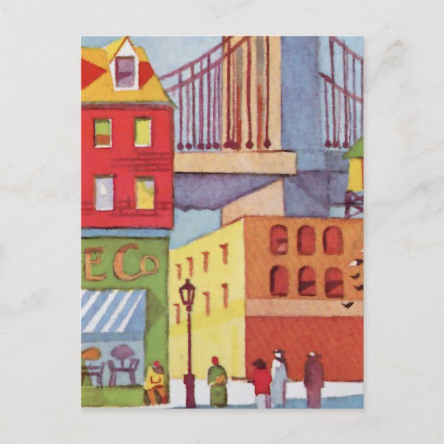 Bredvid bron vykort (Framsida)