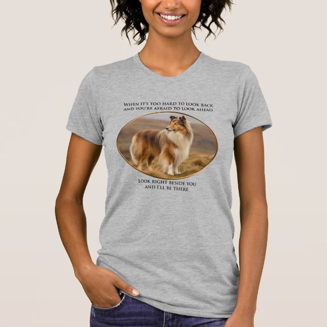 bredvid dig Collie T Shirt (Framsida)